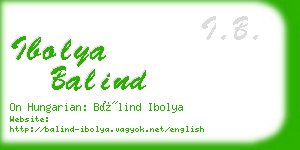 ibolya balind business card